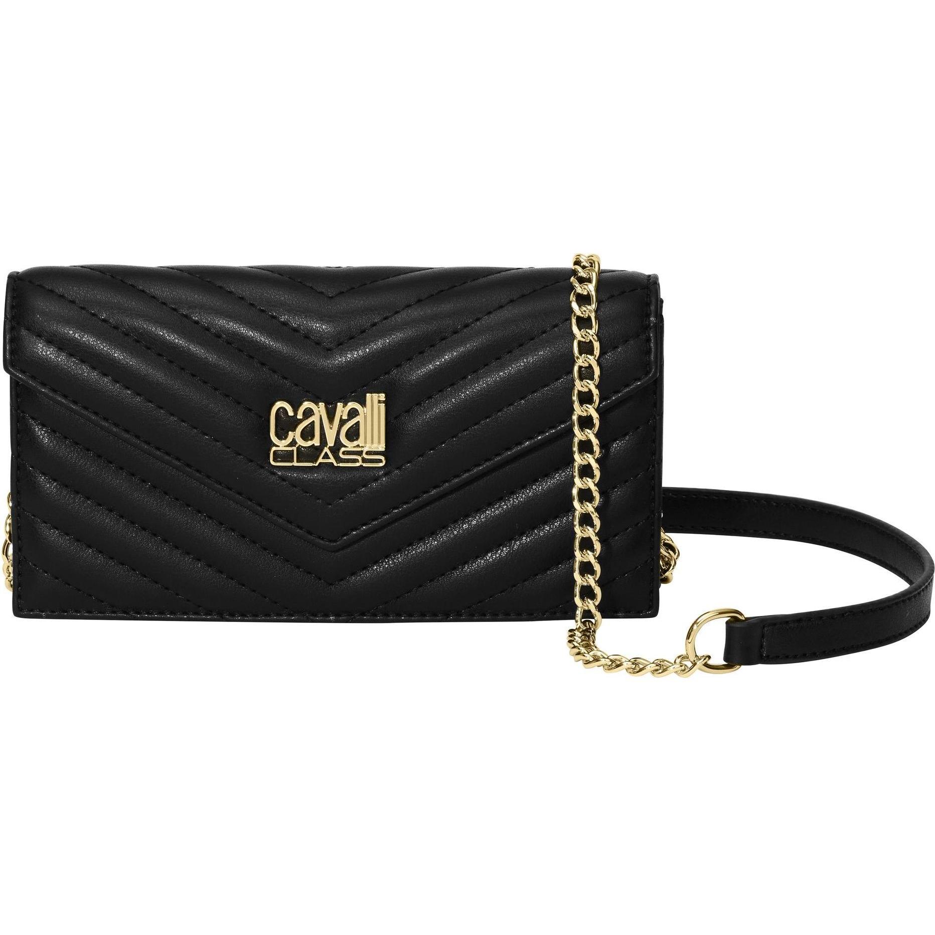 Cavalli Class, Damen, Portemonnaie, Valeria Clutch Geldbörse 19 cm, Schwarz