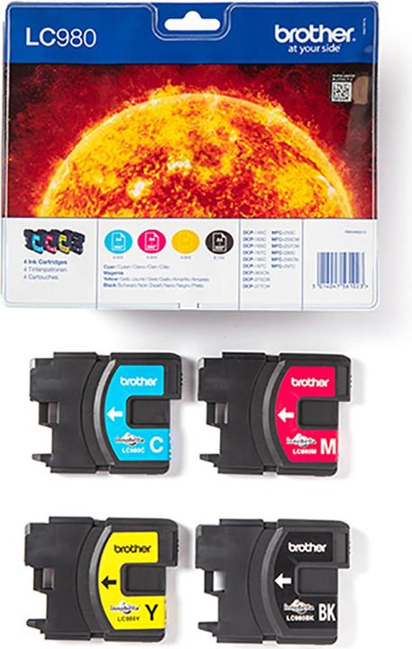 Actual product image Brother LC-980 Value Pack (M, C, Y, FC)