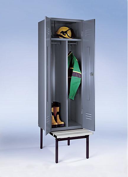 Actual product image Wolf Clothes locker with bench underneath (60 cm, 214 cm)