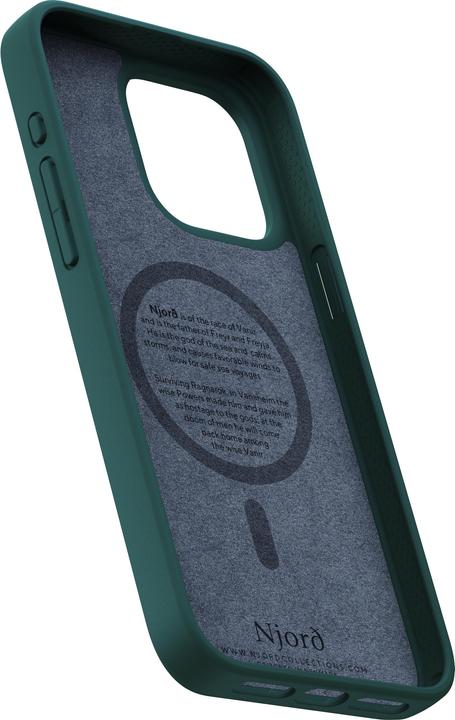 Produktbild Njord Salmon Leather Magsafe Case for iPhone 15 Pro Max, Green (Apple iPhone 15 Pro Max)