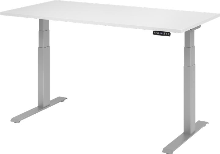 Hammerbacher UPLINER-K-Schreibtisch, elek. verstellb,640-1290mm, BxT 1600x800mm, weiss (160 x 80 x 129 cm)
