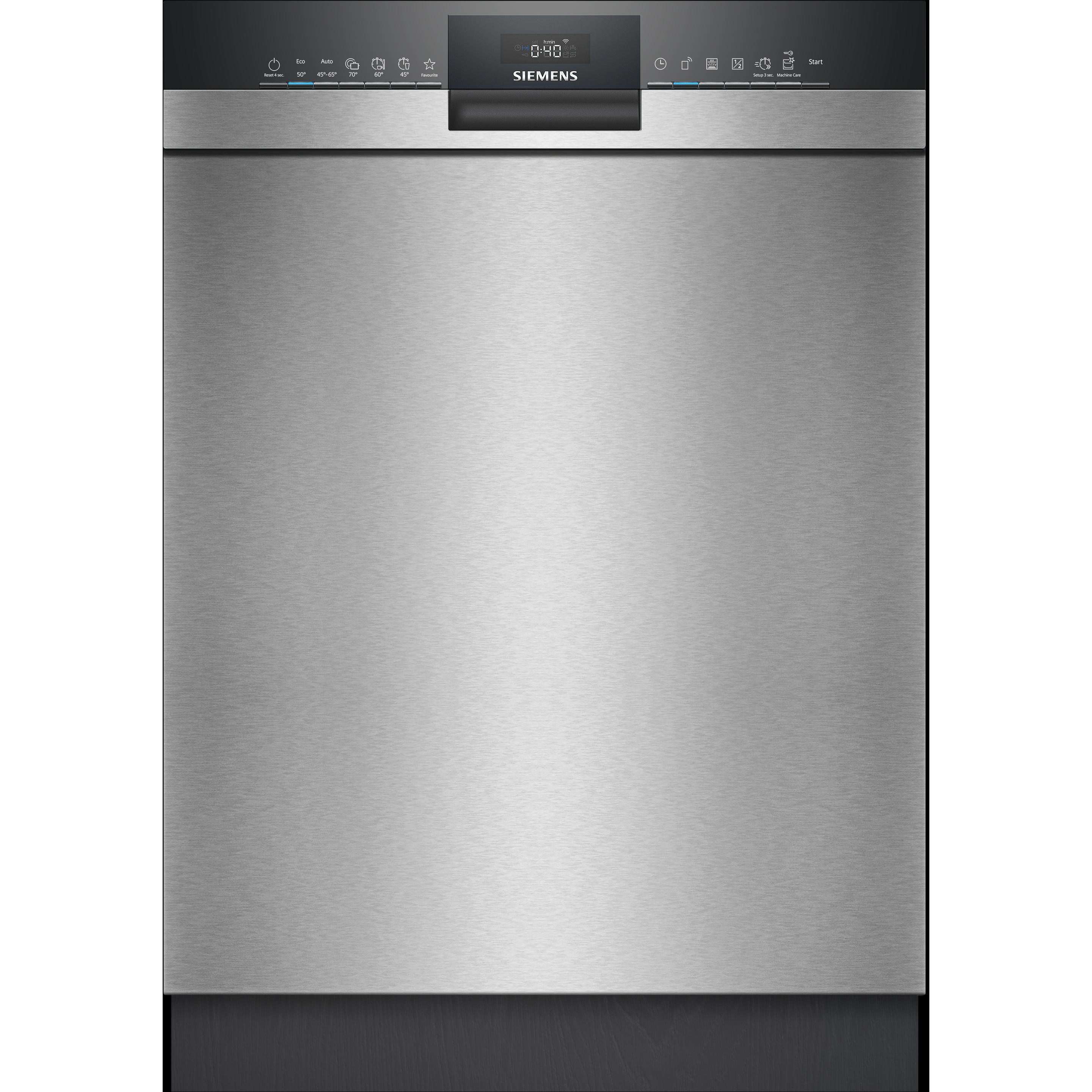 Siemens iQ300, Unterbau-Geschirrspüler, 60 cm, Gebürsteter Stahl, SN43ES22AE, Geschirrspüler Einbau, Silber