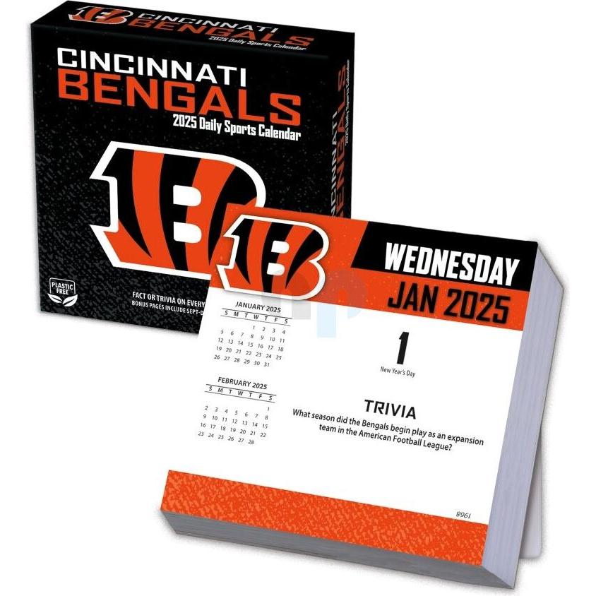 Turner, Agenda, NFL - Cincinnati Bengals - Boxkalender 2025 (Deutsch, Französisch, Italienisch, Spanisch, Englisch)