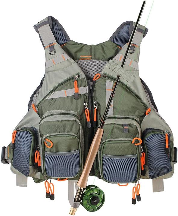 Immagine prodotto Kylebooker Fliegenfischen Weste mit Multi-Taschen
