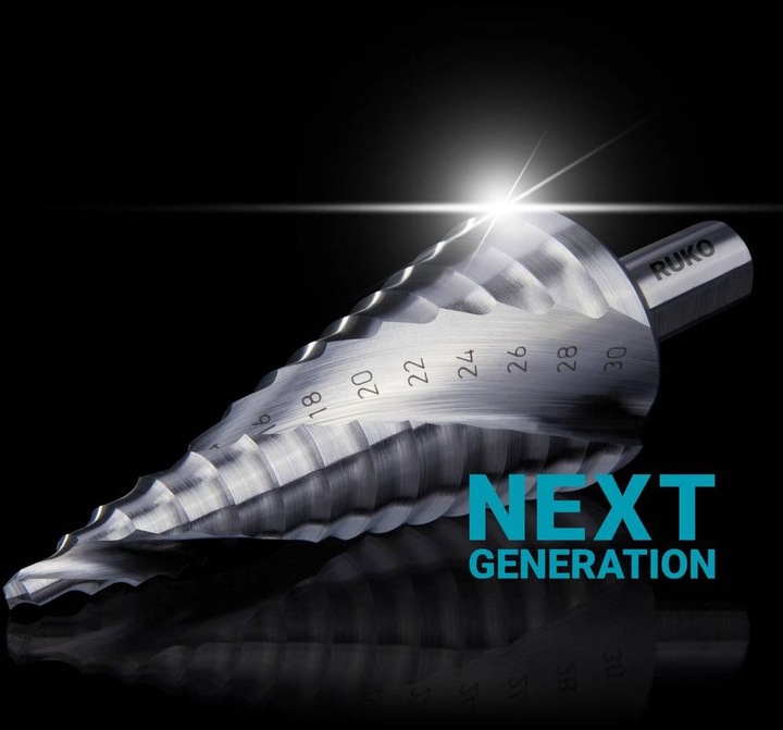 Actual product image Ruko Step drill (6.5 mm, 40.5 mm, 8.5 mm, 10.5 mm, 12.5 mm, 16.5 mm, 20.5 mm, 25.5 mm, 29.0 millimetres, 32.5 mm)