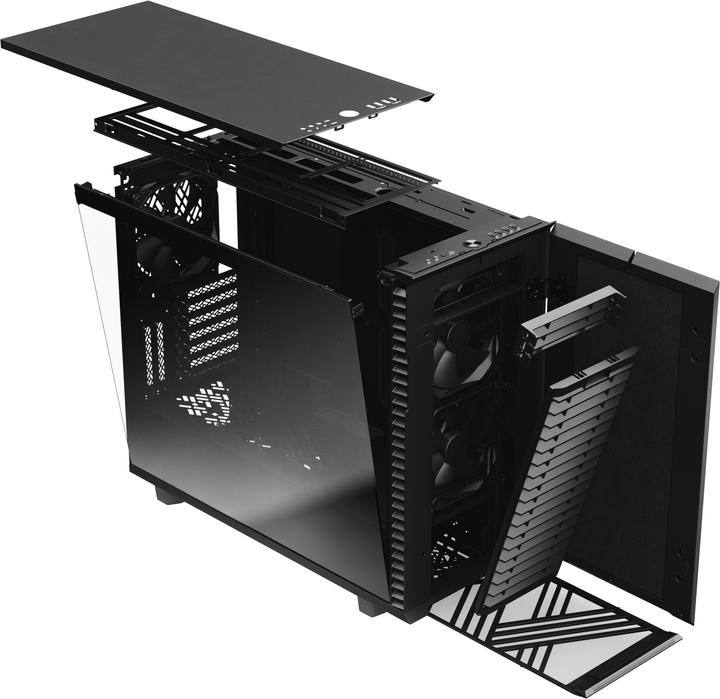 Actual product image Fractal Define 7 Black TG (ATX, mATX, Mini-ITX, E-ATX)