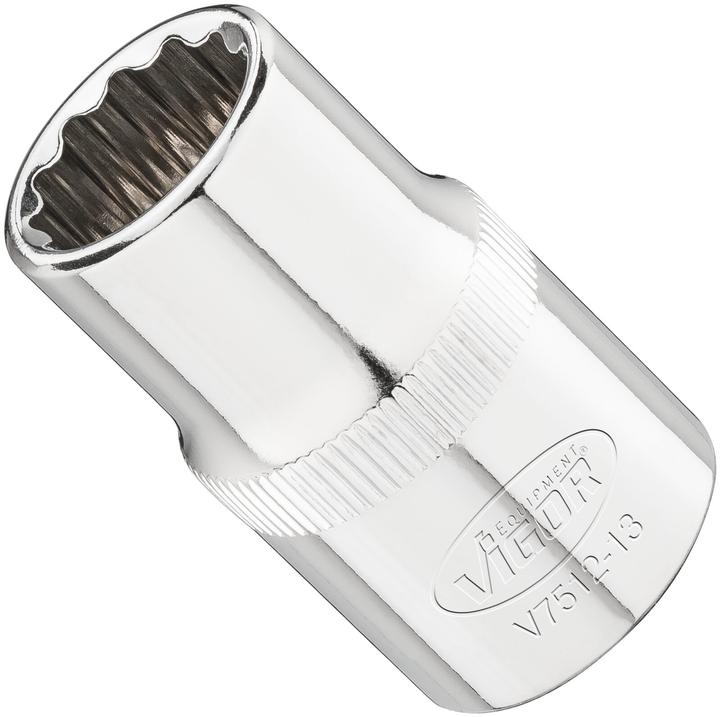 Produktbild Vigor Doppelsechskant Steckschlüsseleinsatz ∙ V7512-13 ∙ Vierkant12,5 mm (1/2 Zoll) ∙ Aussen Doppel-… (13 mm)