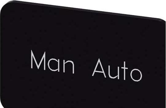 Actual product image Siemens Labelling plate bw rectangular MAN-AUTO 3SU1900-0AD16-0EA0