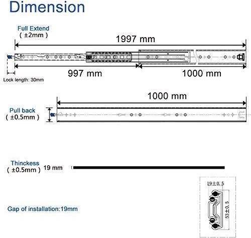 Image du produit Aolisheng Glissière de tiroir