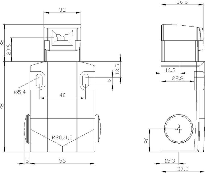 Produktbild Siemens Sicherheitsschalter,Metall,2NC 1NO,56mm