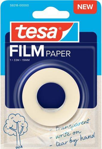 Produktbild tesa tesafilm PAPIER 8x 33mx19mm transp. zum beschriften faltsch. (19 mm)