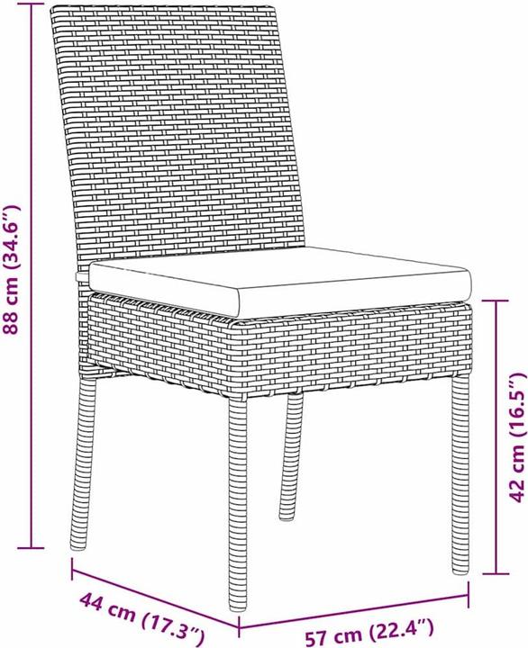 Produktbild vidaXL Garten Essgruppe (200 x 80 x 73 cm)