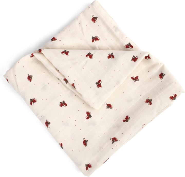 Actual product image Filibabba Muslin Swaddle Diaper 120x120 cm GOTS - Lucky (120 cm, 120 cm)