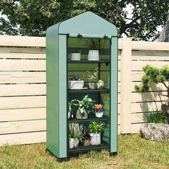 Produktbild Swisshandel24 Folien-Gewächshaus, Mini-Gewächshaus, 4 Regalfächer, 69 x 50 x 165 cm, Grün