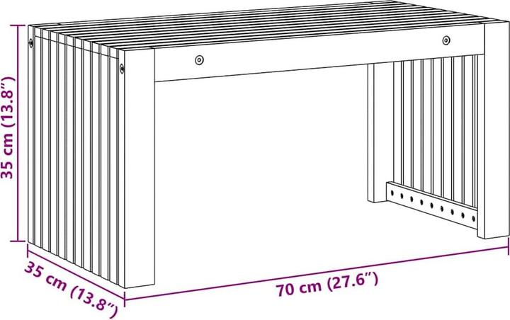 Immagine prodotto vidaXL Tavolino da caffè (70 x 35 x 35 cm)