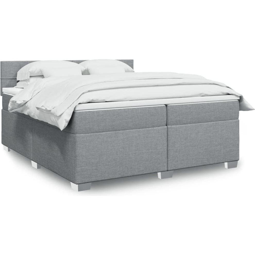 VidaXL, Bett, Bo x springbett mit Matratze 200 x 200 cm Stoff (200 x 200 cm)