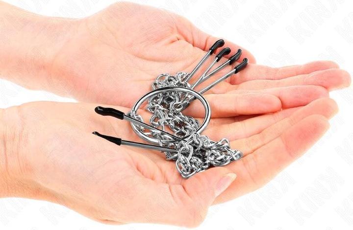 Produktbild Kink Dreifach Nippel- Und Klitzisklemmen Mit Kette Modell 1