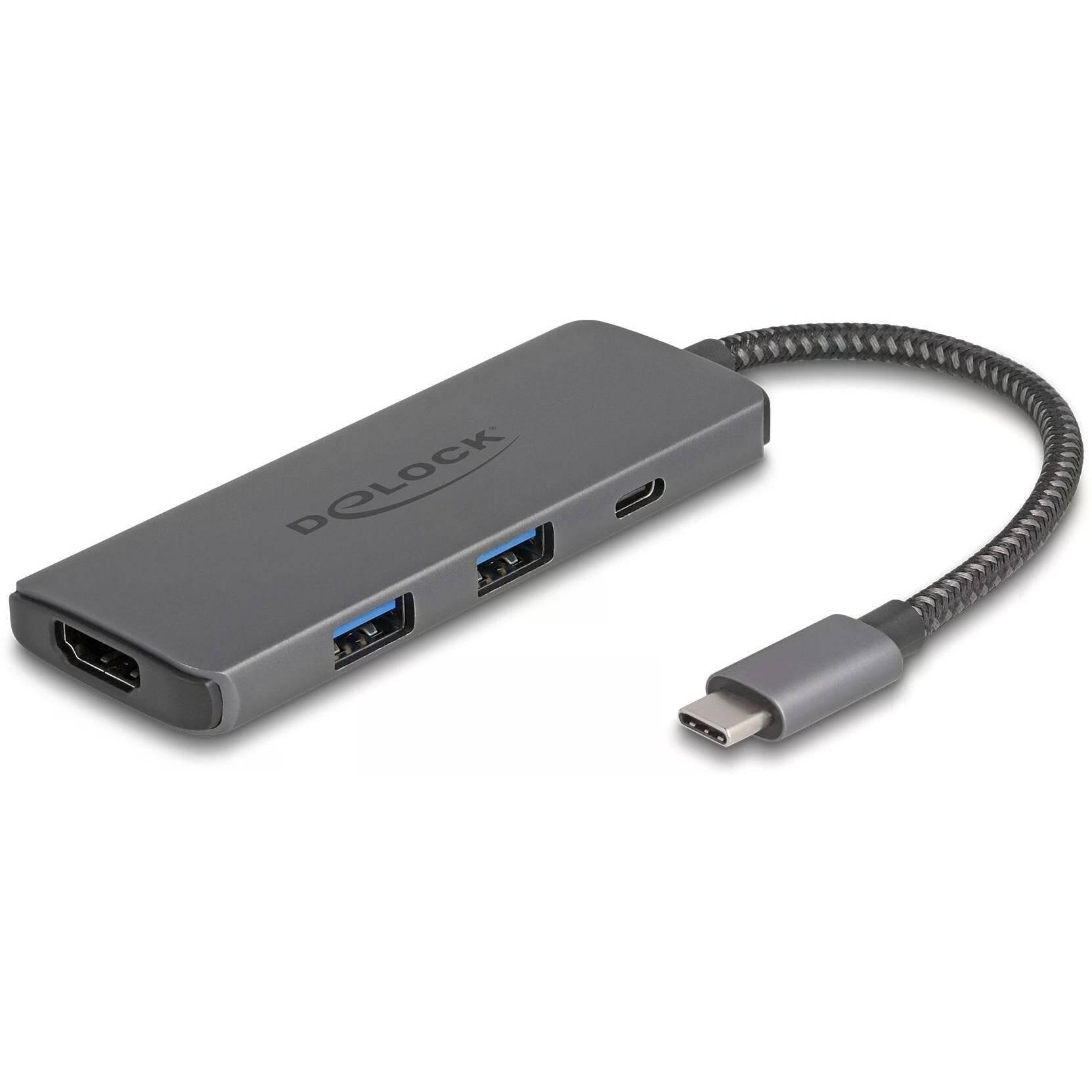 Delock USB Type-C™ Dockingstation 8K (USB-C, 3 Ports), Dockingstation + USB Hub, Grau