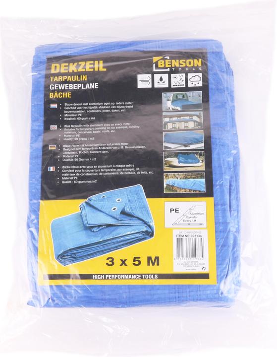 Actual product image Benson Tarpaulin 3 x 5 m blue (3 x 5 m)