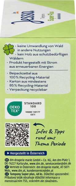 Actual product image dm Jessa Tampons Super Plus (48 x)
