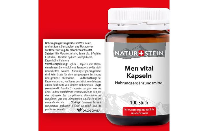 Actual product image Naturstein Men Vital Capsule (100 Piece, Capsules, 163 g)