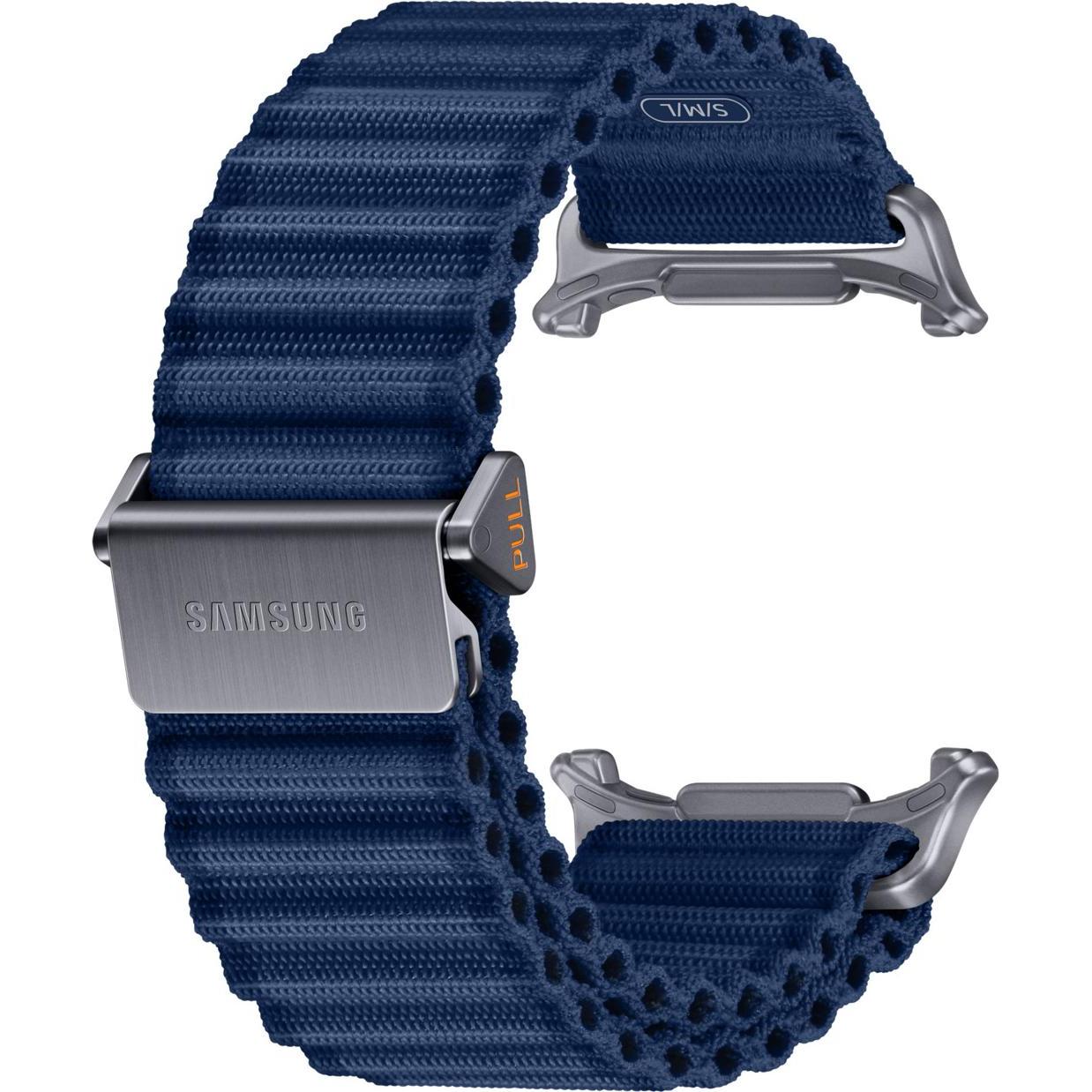 Samsung Trail Band (20 mm, Nylon, Roestvrij staal, Titanium), Horlogebandjes, Blauw