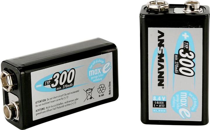 Actual product image Ansmann E-block (1 pcs., 9V Block, 270 mAh)