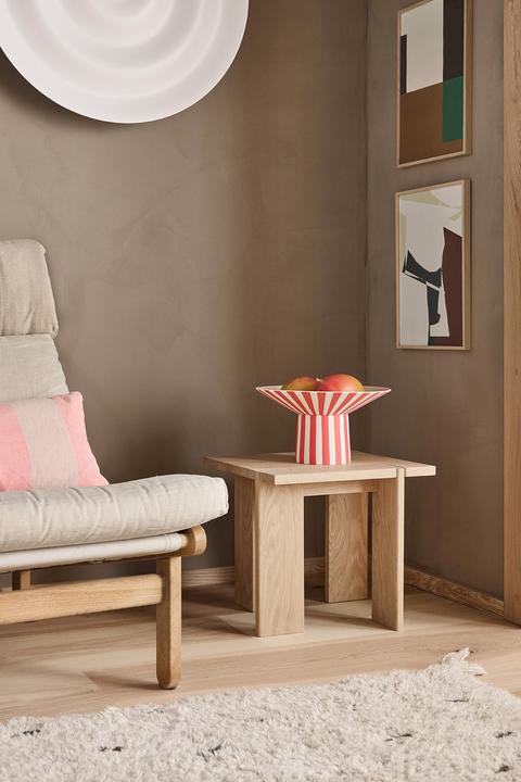 Produktbild OYOY Living Dekoschale Toppu Centerpiece Rot/Weiss (30 x 30 cm)