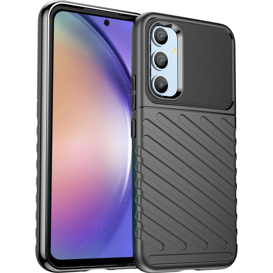 Screenguard Samsung Galaxy A54 5G SpaceCase Impact-Resistant Hülle (Samsung Galaxy A54 5G), Smartphone Hülle, Schwarz