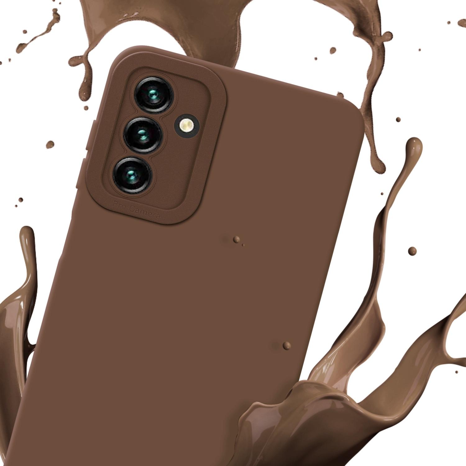 Thumbnail - Cadorabo Hülle für Samsung Galaxy A13 5G im TPU Fluid LM162 Style (Samsung Galaxy A13 5G), Smartphone Hülle, Braun