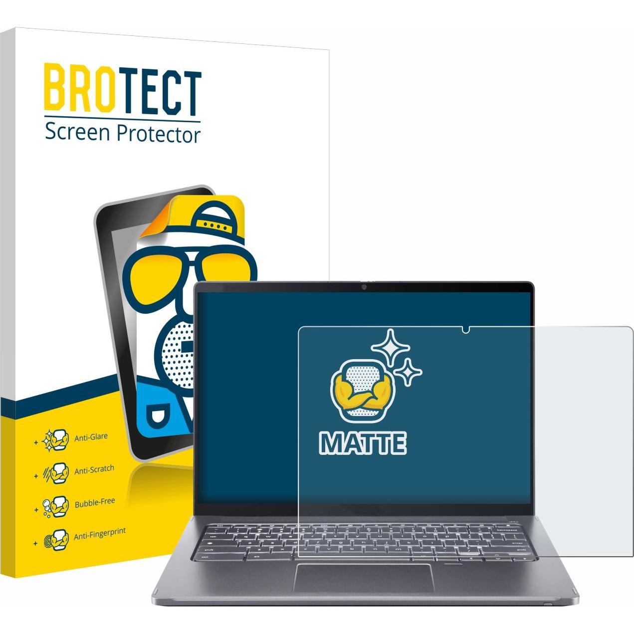 BROTECT Pellicola protettiva antiriflesso opaca (14"), Pellicola protettiva per notebook