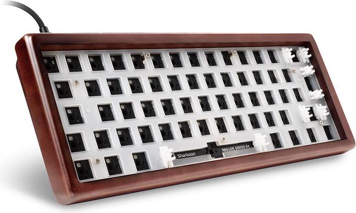 Actual product image Sharkoon SKILLER SGK50 S4 Gen2 Wood Barebone (holz) (DE, Cable)