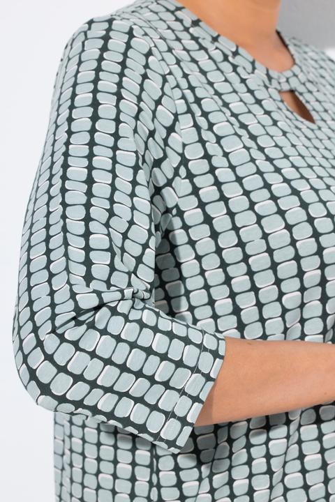 Actual product image Ulla Popken Graphic Print 3/4 Sleeve Tee (58)