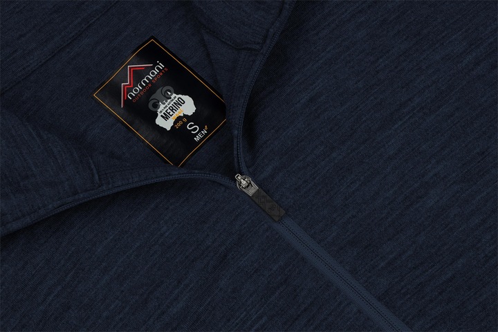 Immagine prodotto Normani Uomo Merino Manica Lunga 1/4 Zip Canberra - 1583 (6XL)