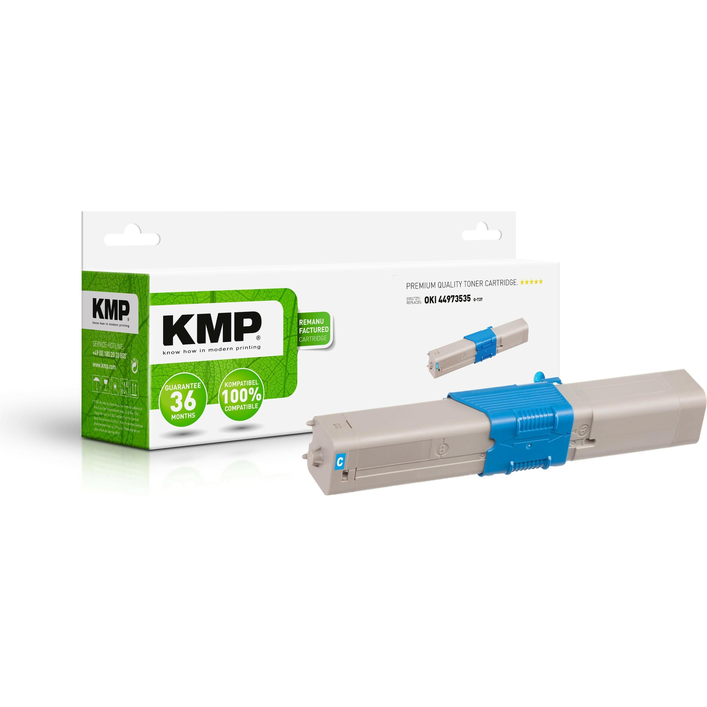 KMP, Toner, O-T37 - Cyan - kompatibel - Tonerpatrone (C)