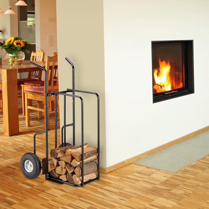 Produktbild Relaxdays Kaminholzwagen (63 x 65 x 120 cm)