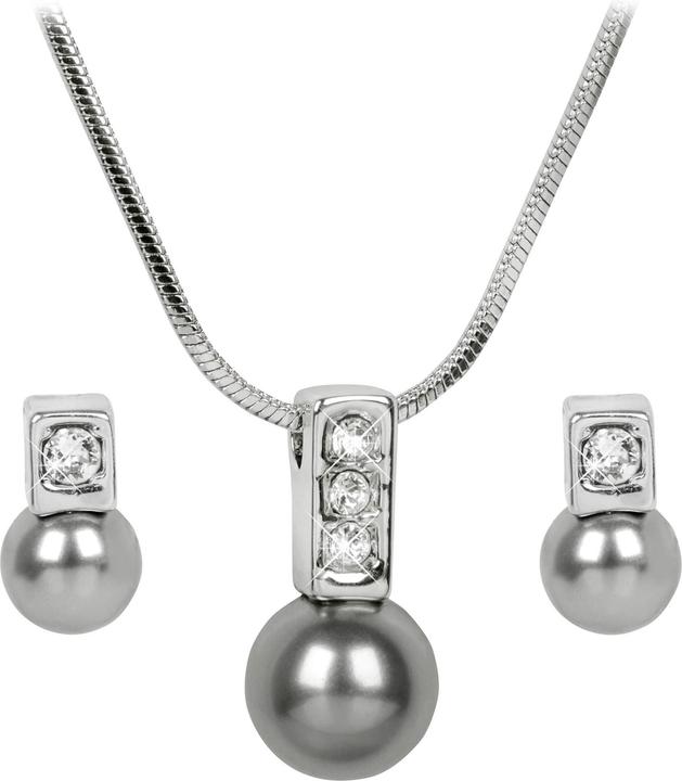 Image du produit Levien Elegant set of Pearl Caorle Gray necklace and earrings