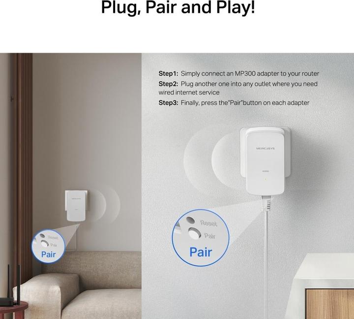 Actual product image Mercusys MP300 (600 Mbit/s)