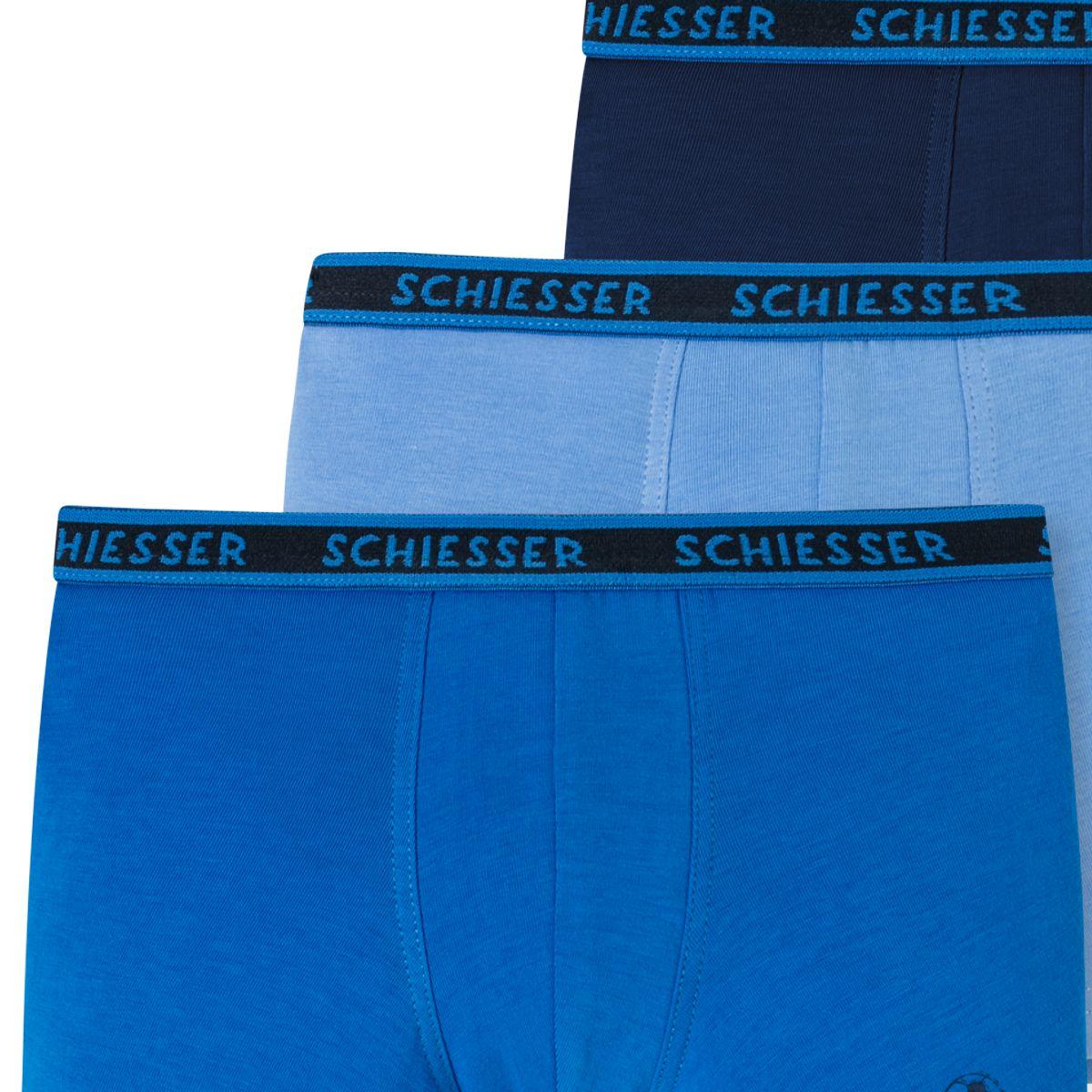 Thumbnail - Schiesser, Jungen, Unterhosen, 9er Pack Kids Boys 95/5 Organic Cotton Shorts / Pants, Blau, (116, 9er Pack)