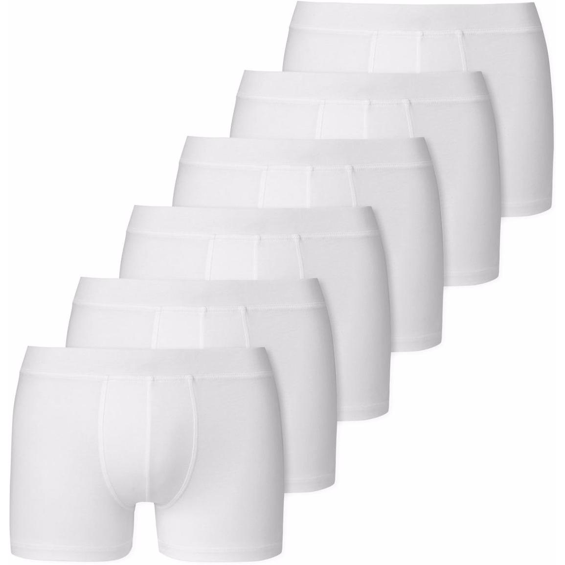 Schiesser, Jungen, Unterhosen, 6er Pack Teens Boys 95/5 Organic Cotton Shorts / Pants, Weiss, (164, 6er Pack)