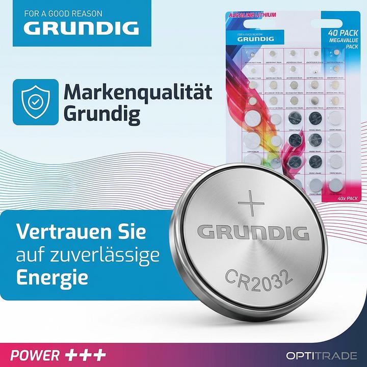 Produktbild Grundig Lithiumbatterie 40 Stück (40 Stk., Gerätespezifisch, 13 mAh)