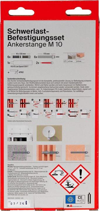 Immagine prodotto Fischer Set di fissaggio per impieghi gravosi 300 T SBS set M10 (6 pz.)