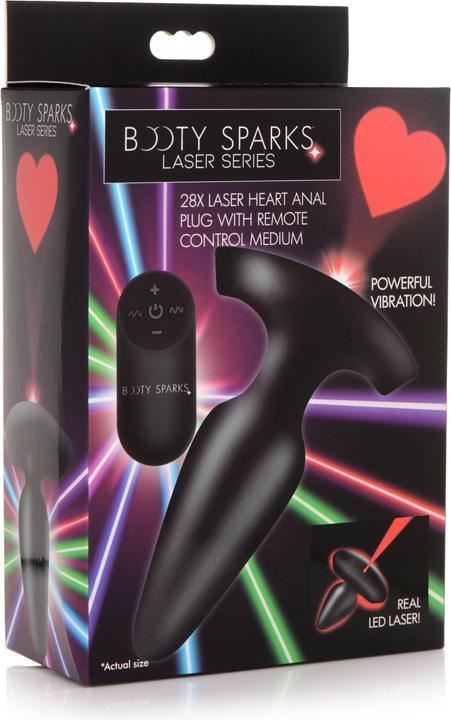Actual product image XR Brands Laser Heart Silikon Analplug Mittel