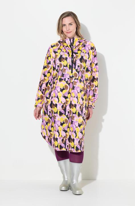 Actual product image Laurasøn Functional Unisex Hooded Rain Cape With Print (One size)