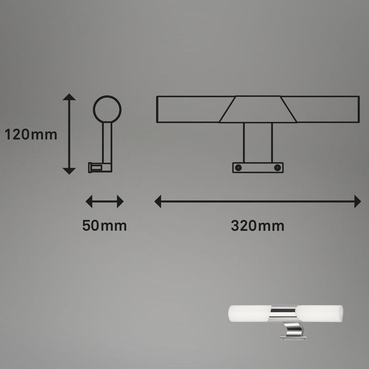 Image du produit Briloner Lampe LED pour miroir de salle de bain, chromée, LED/7W (800 lm)