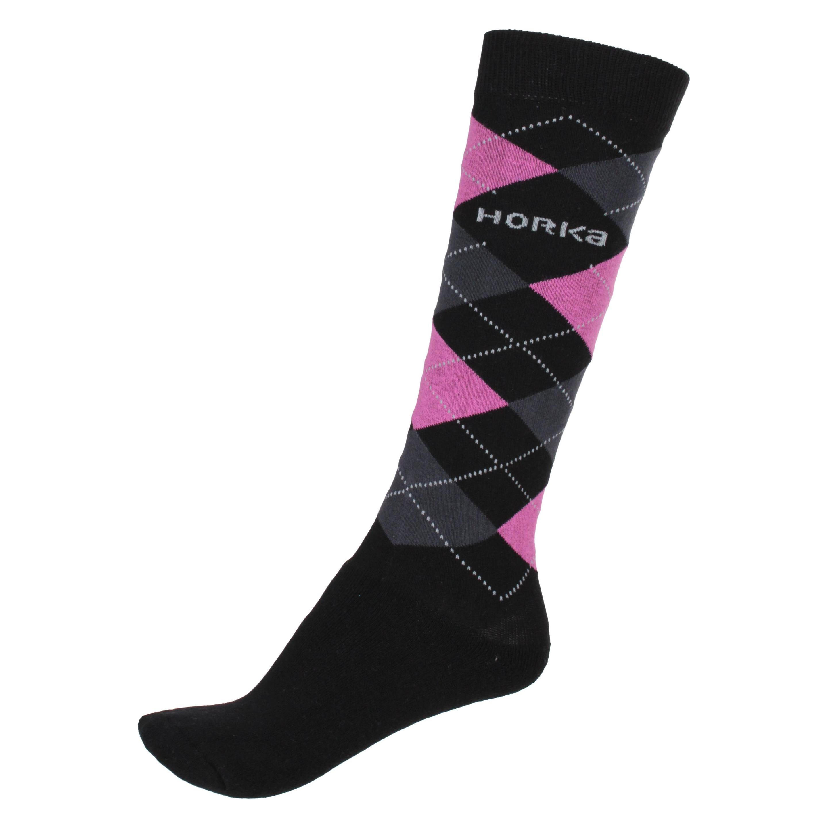 Horka, Unisex, Sportsocken, Socken (27 - 30, 31 - 34, 35 - 38, 39 - 42), Rosa, Schwarz