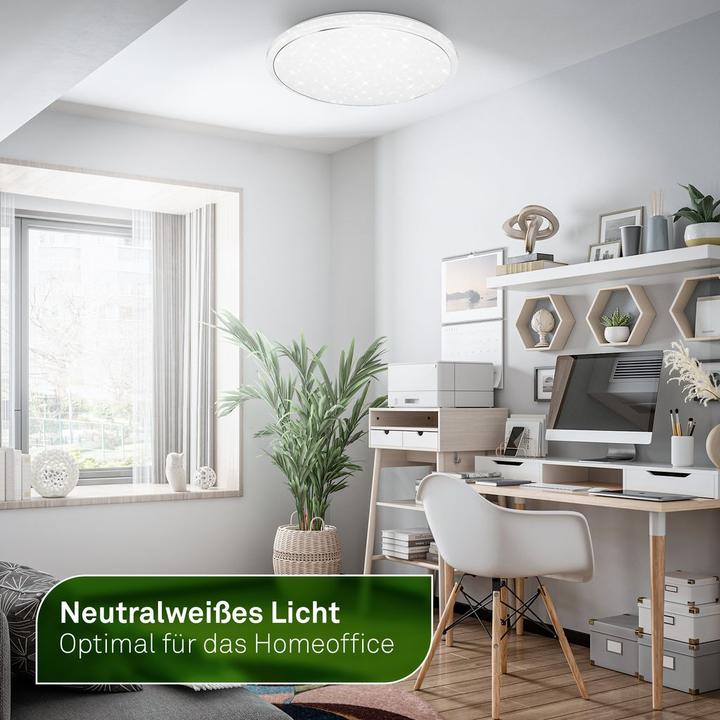 Produktbild Briloner Ultraeffiziente CCT LED Deckenleuchte mit Sternendekor, Weiss (4450 lm)