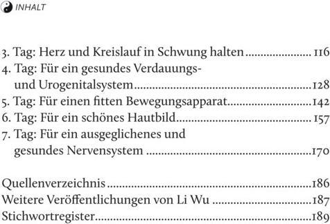 Nährwerte und Zutaten TCM für jeden Tag. Entspannt und gesund durch die Woche (Deutsch, Li Wu, 2013)