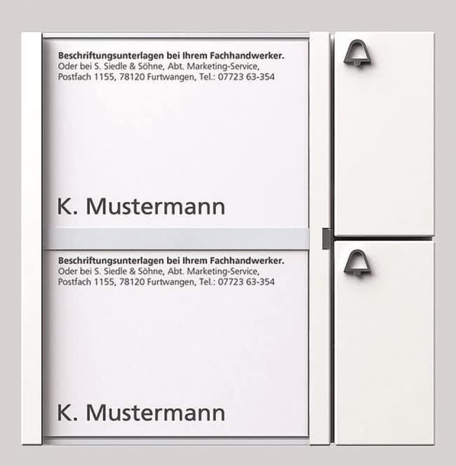 Produktbild Siedle Vario Bus-Tasten-Modul BTM 650-02 W weiss (035732)