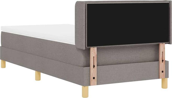 Image du produit VidaXL Lit Boxspring Avec Matelas Tissu Taupe (100 x 200 cm)